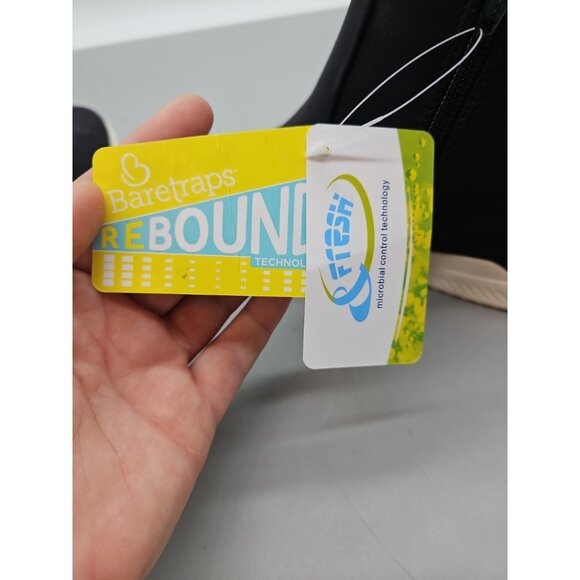 Baretraps Jaci Black Wedge Ankle Boot Women Size 7 Side Zipper New In Box - Picture 6 of 12